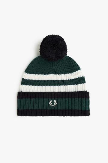 Pánské Čepice Fred Perry Tlustý Tipped Tmavě Zelene | CZ 1990AHKP
